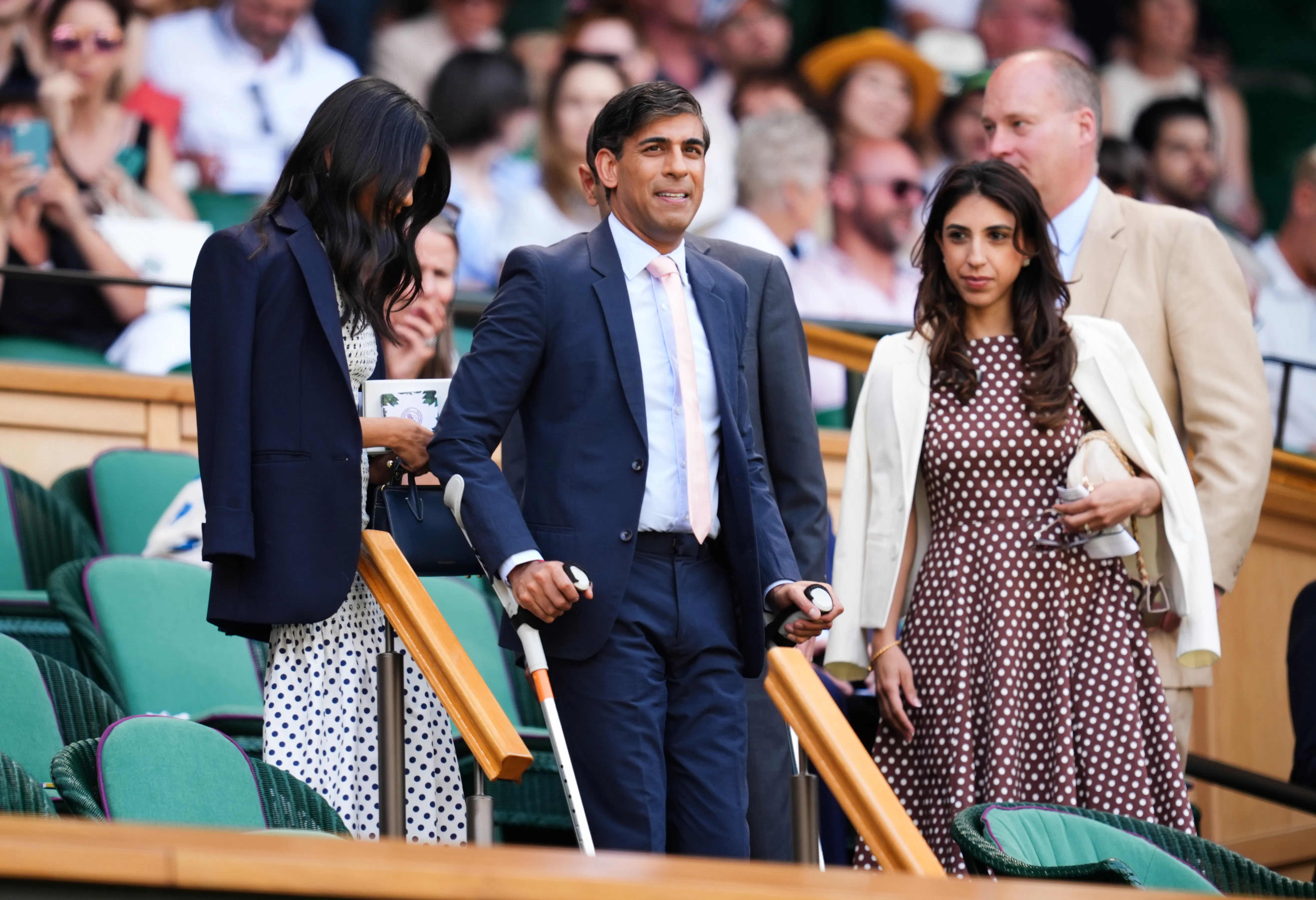 Rob Brydon, Joseph Fiennes and Rishi Sunak in the crowds for Wimbledon day five - 3