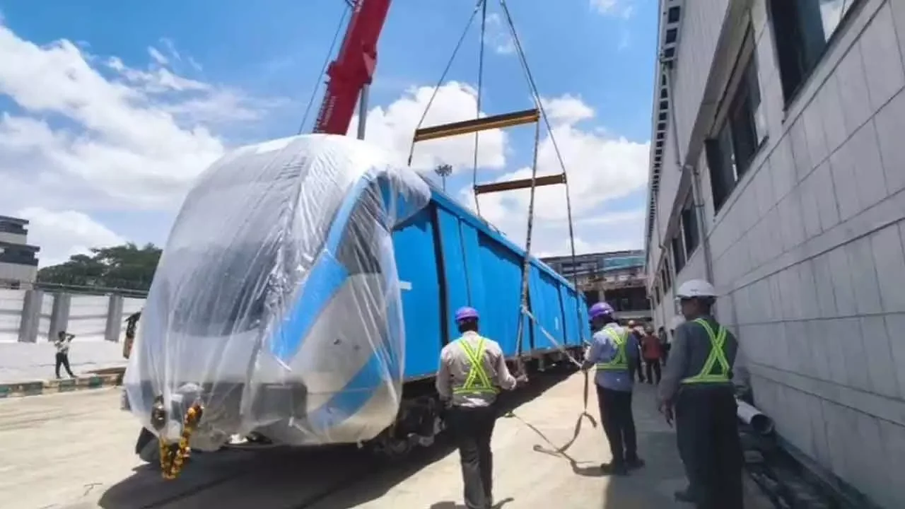 First driverless train for Blue Line reaches Bengaluru Metro depot - 3