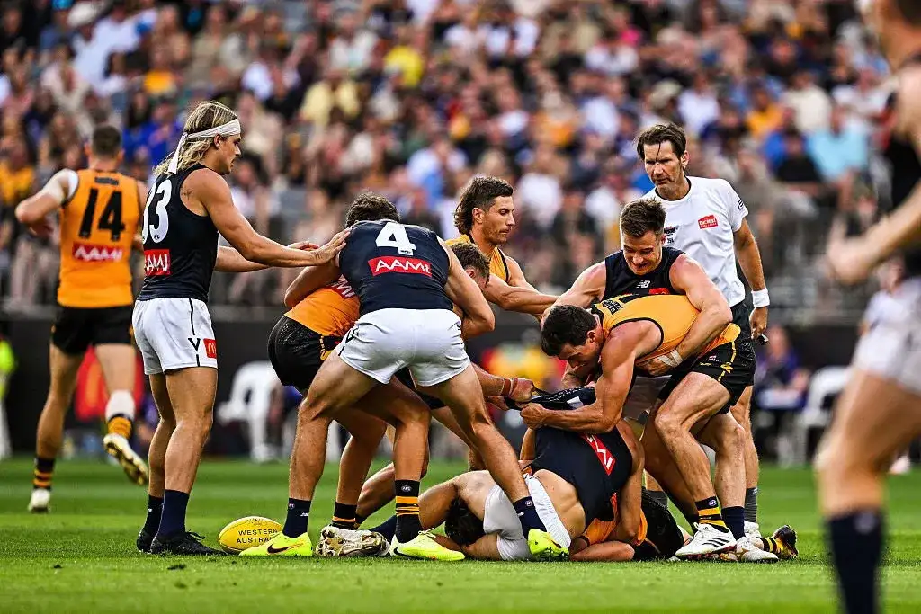 Victoria vs Western Australia LIVE: Weitering in hospital as Lyon praises spirit; Daicos, Victoria lead WA in Origin return - 1