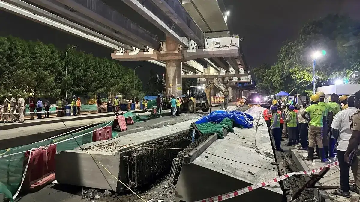 Construction worker dies after falling from Chennai Metro Rail viaduct near Valasaravakkam - 4