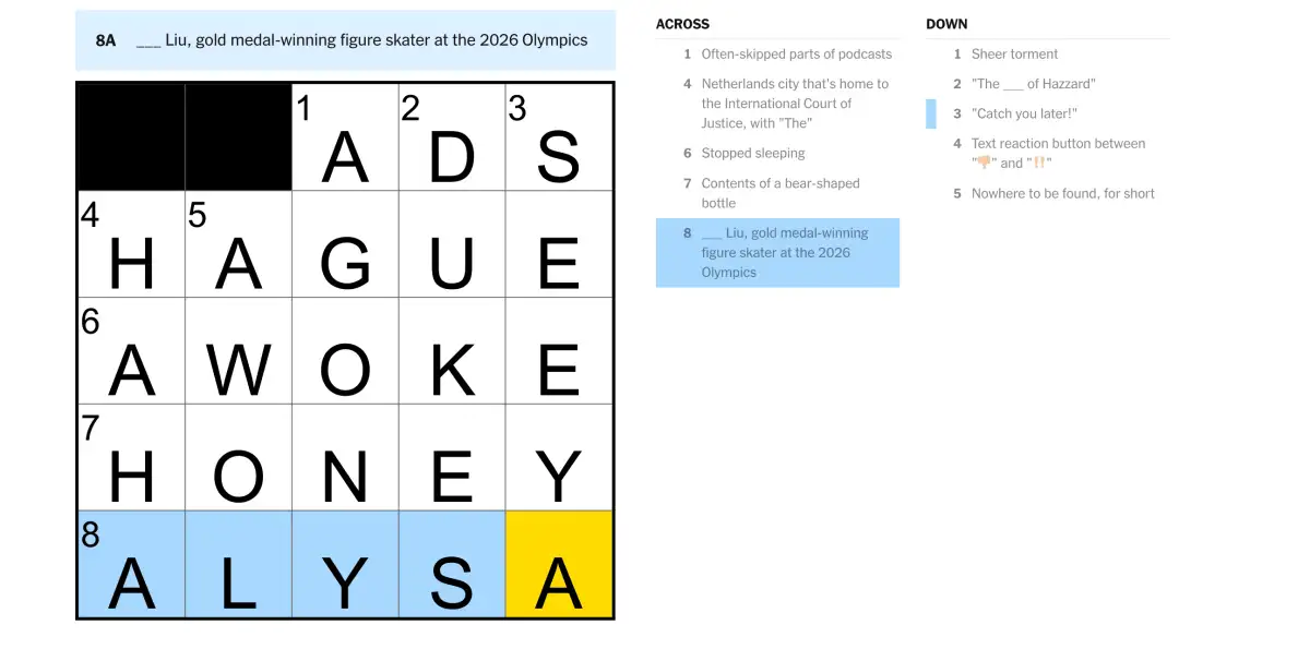 Today's NYT Mini Crossword Answers for Monday, March 23 - 2