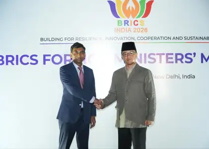 Indonesian FM Sugiono arrives in India for BRICS Foreign Ministers' Meeting - 2