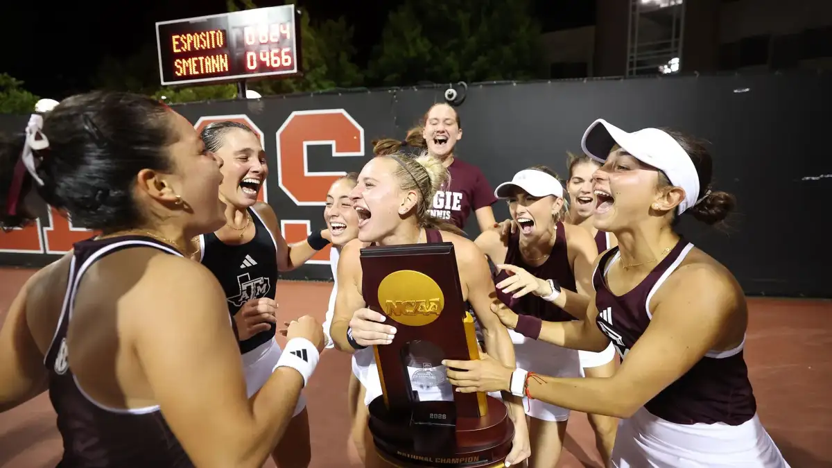 Texas A&M women’s tennis claims national title with 4-1 win vs. Auburn - 1