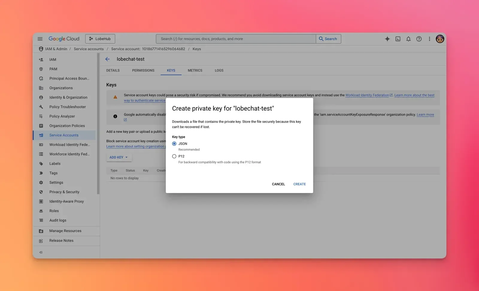 Vertex AI Studio (API keys) - Google Cloud Console - 2