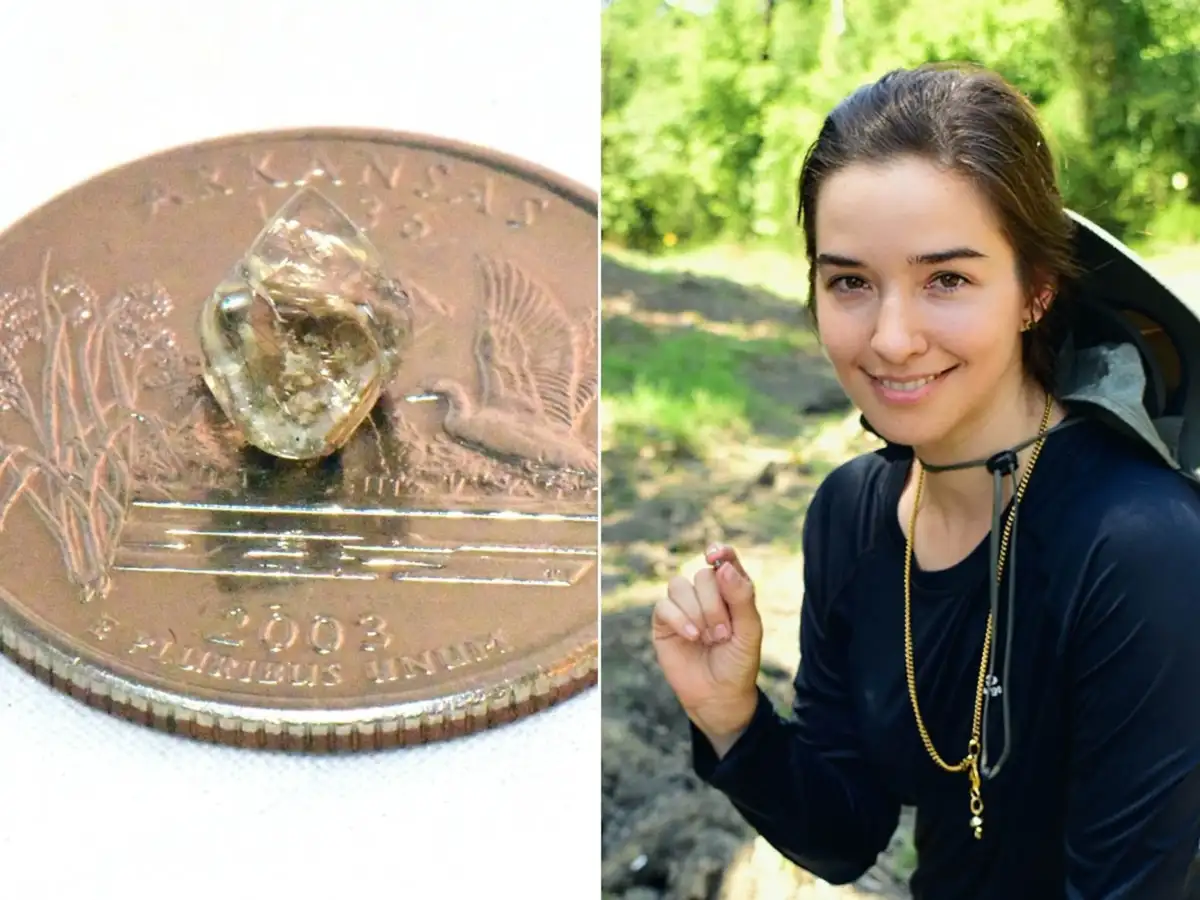 This woman found a 3-carat uncut diamond in an Arkansas state park - 1