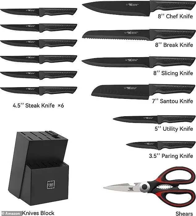 Dull knives can be a hidden kitchen danger. We found a set with a built-in sharpener — it's 51% off right now - 2