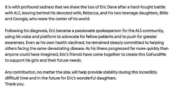 Eric Dane's friends launch $250K GoFundMe for daughters after 'Grey's Anatomy' star loses ALS battle - 2