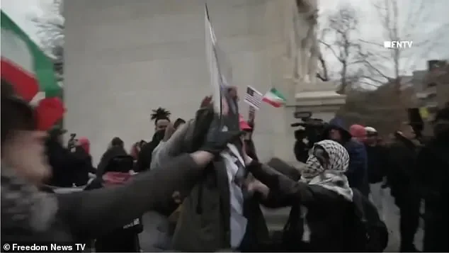 Moment vigil in NYC mourning the death of Iranian Supreme Leader descends into violence as punches thrown - 2