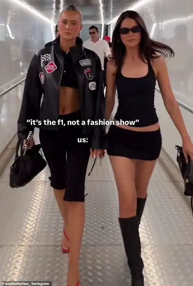 Influencers slammed for treating Australian Grand Prix as a 'fashion show' and spending more time sipping Champagne in VIP: 'Get free tickets just for the fame to walk around' - 2