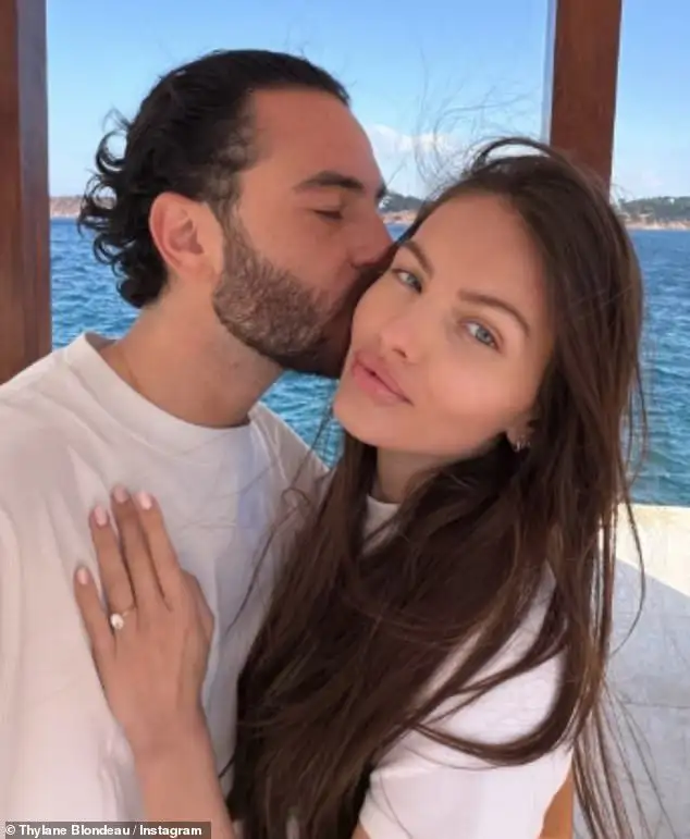 Thylane Blondeau is engaged: 'Most beautiful girl in the world' confirms she will marry French actor Ben Attal as she shares snaps of his Greek proposal and her stunning ring - 3