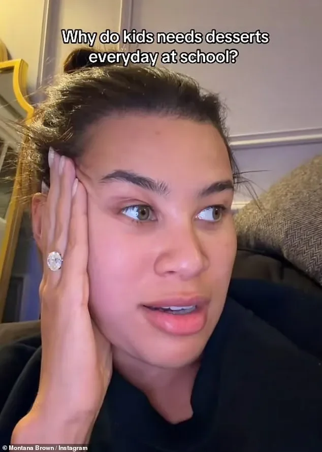 Montana Brown sparks furious debate over 'tone deaf' criticism of school desserts - as 'rage-baiting' star is accused of demonising sugar in latest 'bid to stay relevant' - 1