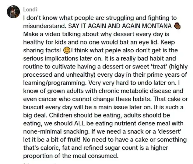 Montana Brown sparks furious debate over 'tone deaf' criticism of school desserts - as 'rage-baiting' star is accused of demonising sugar in latest 'bid to stay relevant' - 4