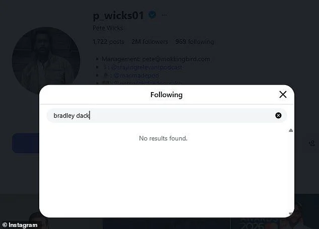Pete Wicks is blocked by Olivia Attwood's ex-husband Bradley Dack after the pair were spotted leaving a hotel together - 2