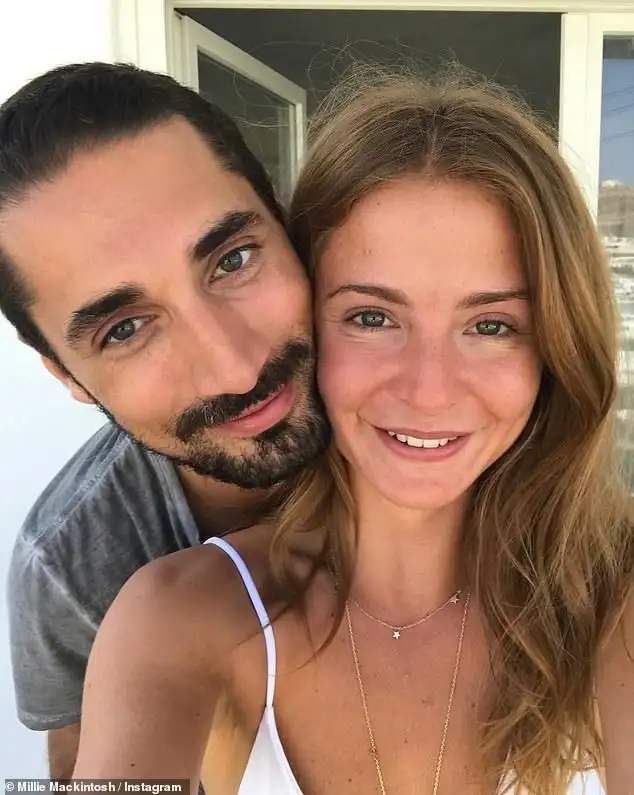 Newly single Millie Mackintosh shows off her toned figure in a white bikini as she pokes fun at the weather in hilarious clip - 3