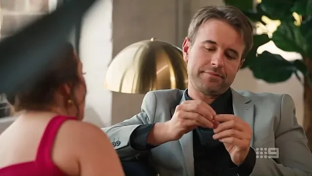 Excruciating moment Rachel and Steven are forced to watch reunion episode together at the Daily Mail MAFS Final Dinner Party - as she shoots him a serious side-eye and he walks out in tears - 2