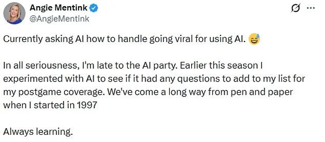 Mariners reporter perfectly responds to criticism for using AI: 'Always learning' - 1