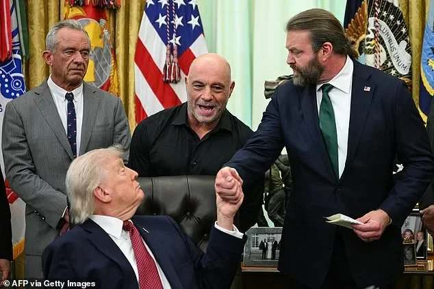 Joe Rogan's text message to Trump that spurred president to announce huge changes to psychedelic drug policy... before awkward Oval Office moment - 4