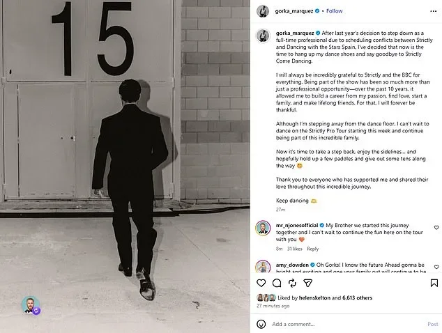 Gorka Marquez quits Strictly: Star confirms he's leaving the BBC show after 10 years as he 'hangs up his dance shoes' in an emotional message amid cast bloodbath - 1