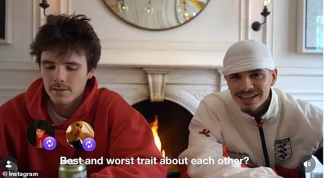 Cruz and Romeo Beckham show off their close bond as they answer questions on their love lives, tattoos and careers in 'wholesome' Q&A video - 3