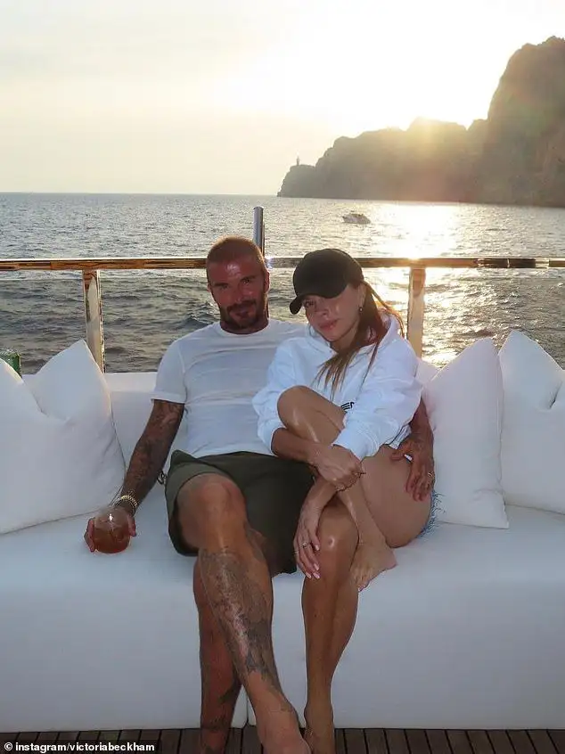 David Beckham, 51, shows off his chiselled physique in tiny Speedos as wife Victoria pens gushing birthday tribute writing 'You are our world, our everything' - 1