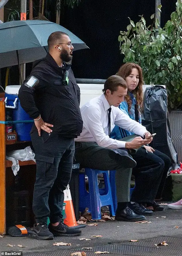 Taron Egerton doesn't look like this anymore! Apex star spotted looking very different as he films new genre-bending movie in Sydney - 2