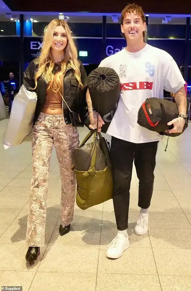 MAFS star Gia Fleur puts on a loved-up display with new beau Alan Wallace as the couple attend fundraising event at the MCG - 1