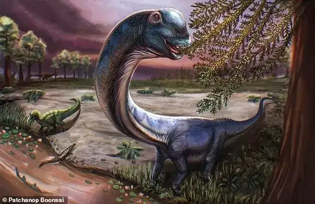 Meet the Nagatitan! Huge dinosaur three times the size of a London BUS roamed South-East Asia 120 million years ago, fossil analysis reveals - 1