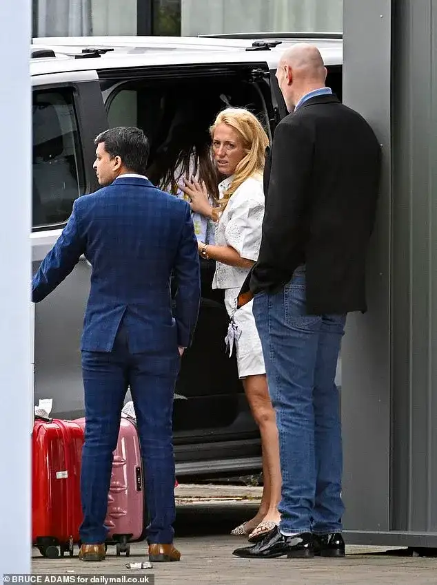 Paris and Tyson Fury gather their five young children and pack their designer luggage as they depart the Comis Hotel following daughter Venezuela's wedding - 3