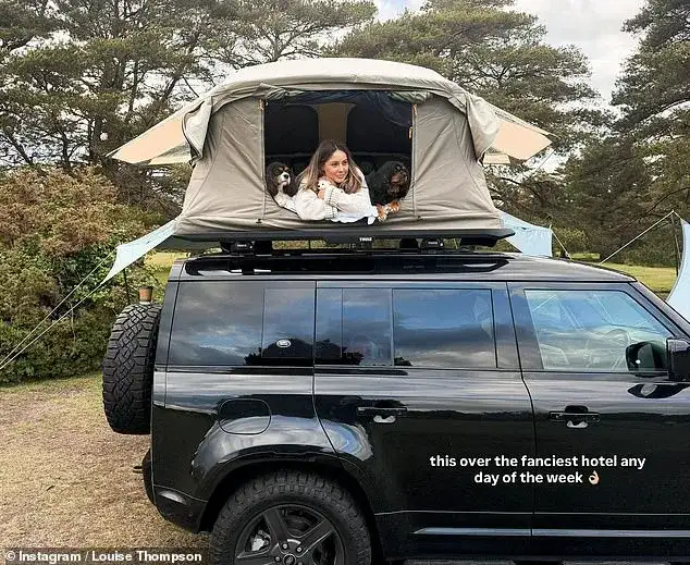 Louise Thompson and Ryan Libbey enjoy £20 a night family camping trip after finally apologising over potty training comment: 'This over a fancy hotel any day of the week' - 2