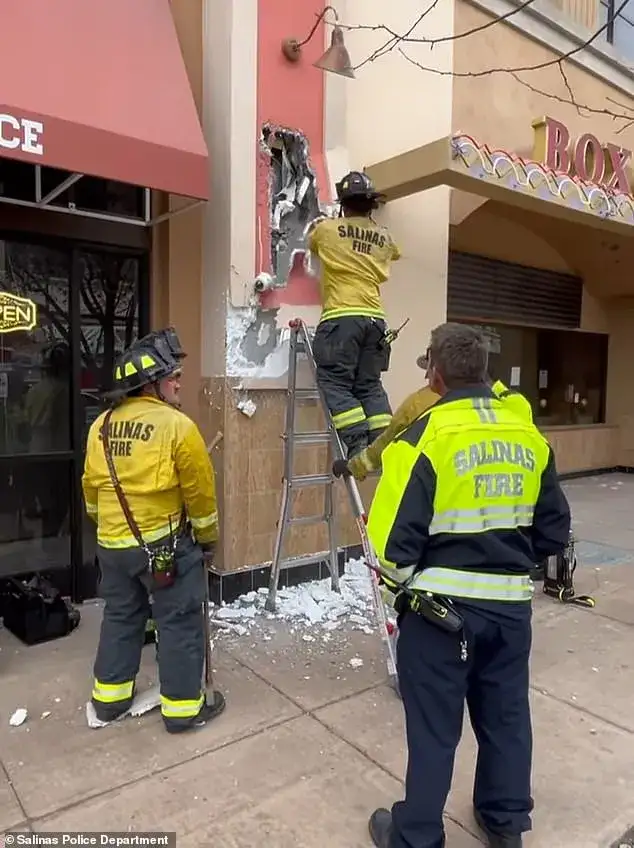Man plunges 22 feet off movie theater roof into wall space and is only rescued 12 hours later when customers heard muffled cries for help - 2