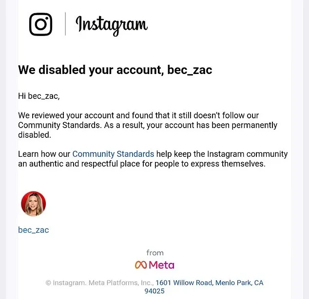 Married At First Sight's Bec Zacharia suffers another blow as she is permanently banned on Instagram - before she is caught in another lie - 4