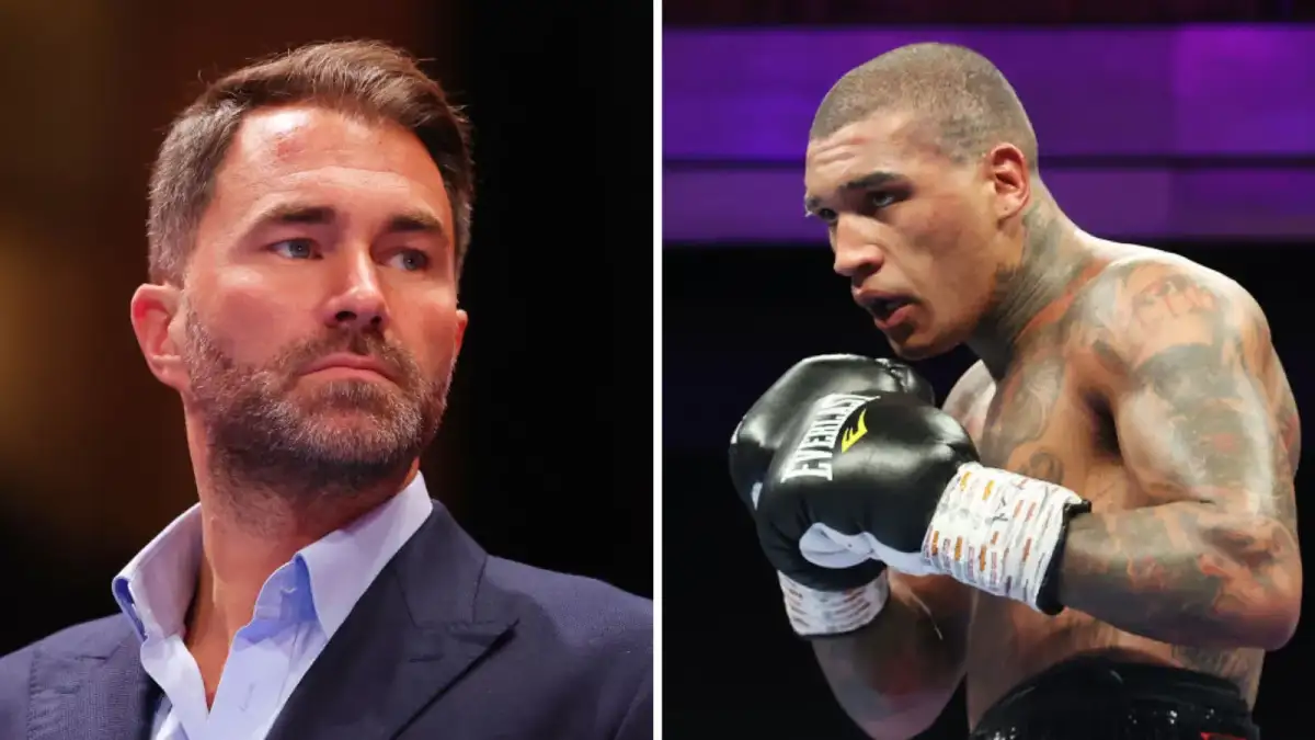 'Devastated' Eddie Hearn hits out at Conor Benn after boxer dumped promoter for Dana White's fledgling company - and reveals star's shocking reaction when he asked for a phone call moments before 'painful' split - 4