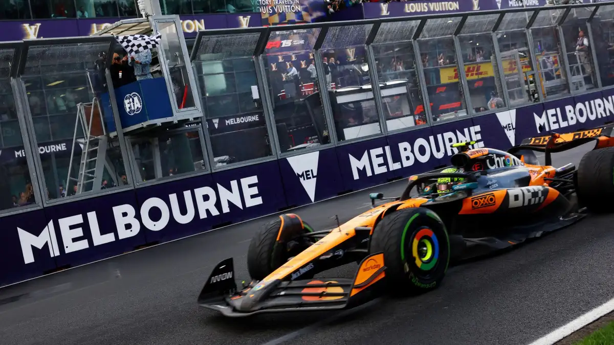Delta Goodrem stuns in slick outfit at F1 Australian Grand Prix in Melbourne - While golfing legend Greg Norman turns heads in stylish all-black ensemble - 3