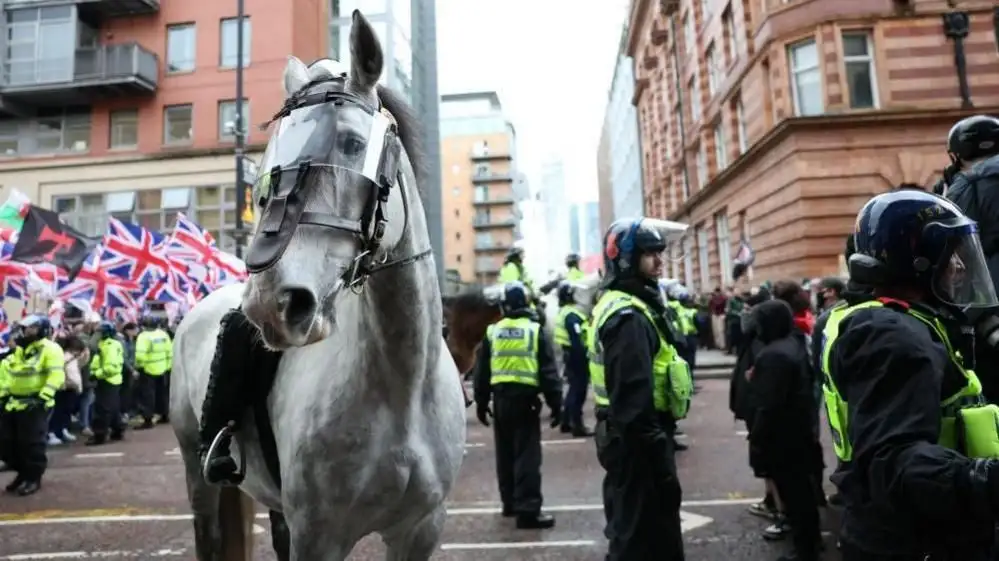Arrests amid Britain First march and protests - 1