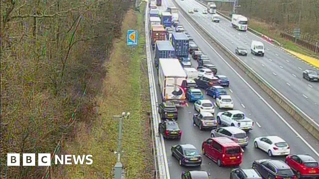 M1 traffic LIVE: Multi-vehicle crash and fire brings drivers to total standstill - 3