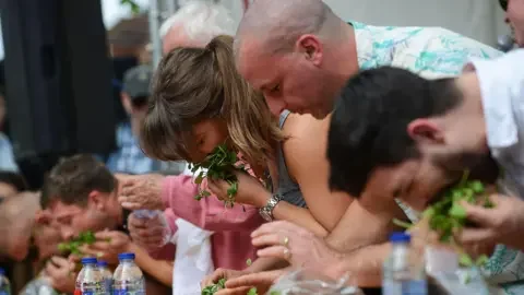 Champion eyes 18th world watercress eating title - 2