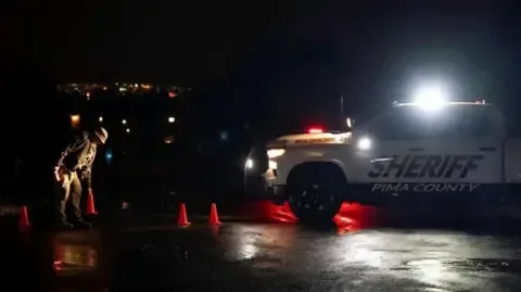 US law enforcement block street 3km from the home of missing Arizona woman Nancy Guthrie - 3