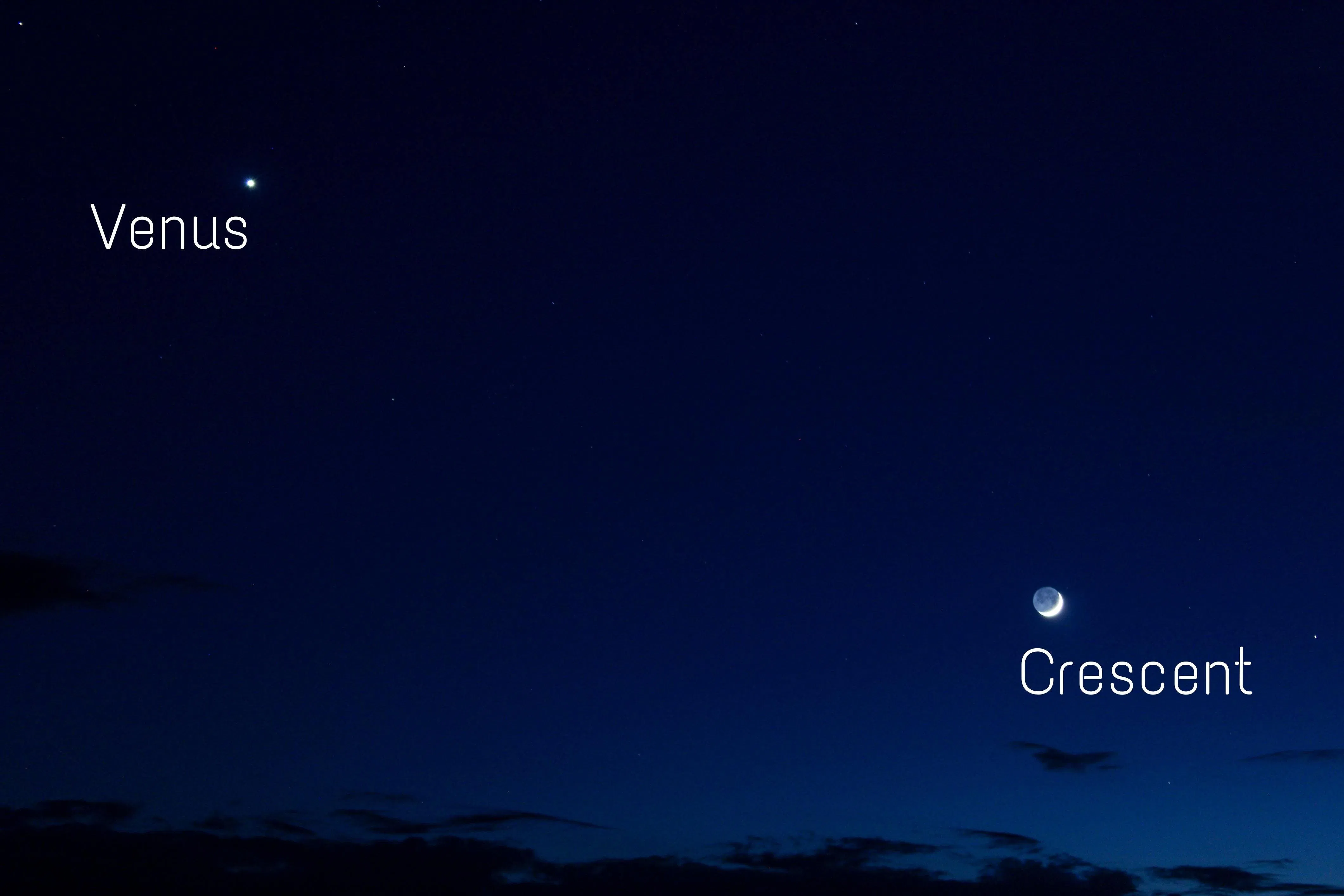 Venus and a slender crescent moon steal the show after sunset on May 18 - 3