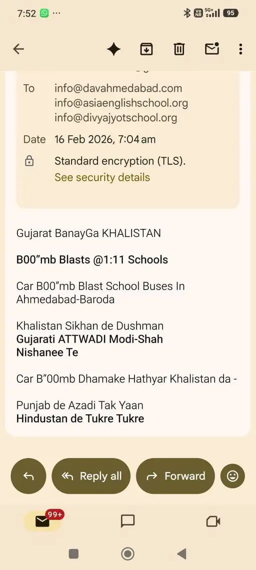 25 schools in Ahmedabad and Vadodara receive bomb threat emails; searches underway - 3