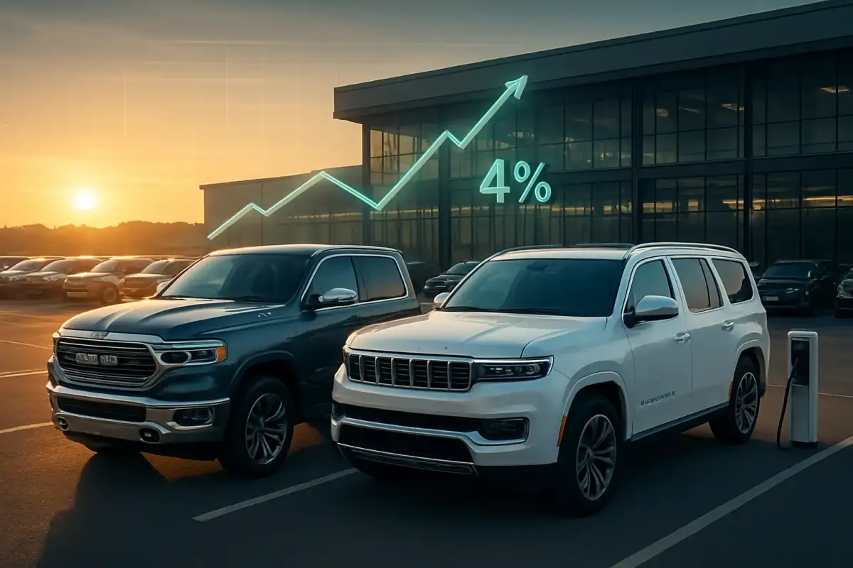 Jeep, Ram truck maker Stellantis rises on improving Q1 sales - 1