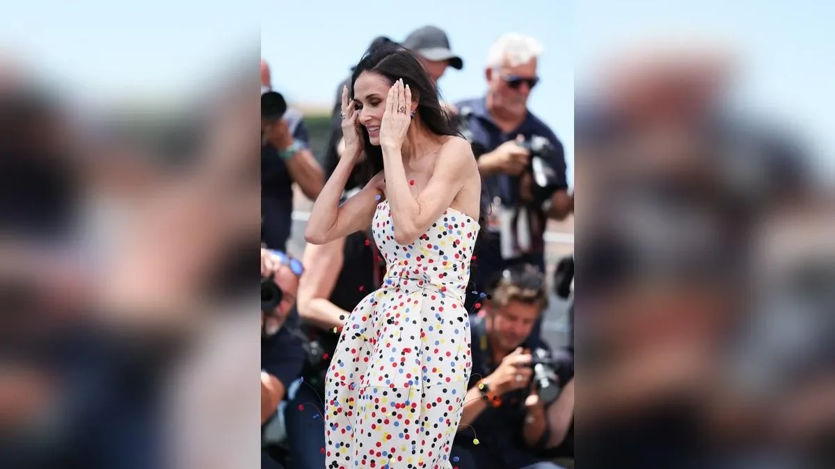 Demi Moore, 63, ditches the glamorous gowns for a stylish co-ord as she attends her THIRD event of the night at the 79th Cannes Film Festival - 3