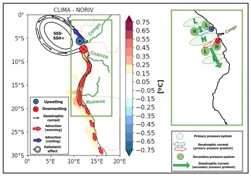 Congo River freshwater rides 49-day Atlantic eddy to travel 200 kilometers offshore - 3