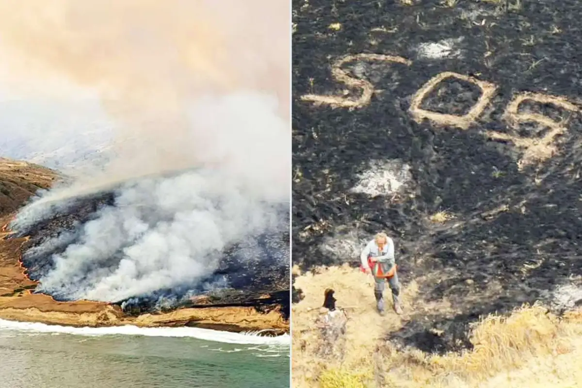 California island fire linked to sailor’s distress flare scorches 10,000 acres - 1