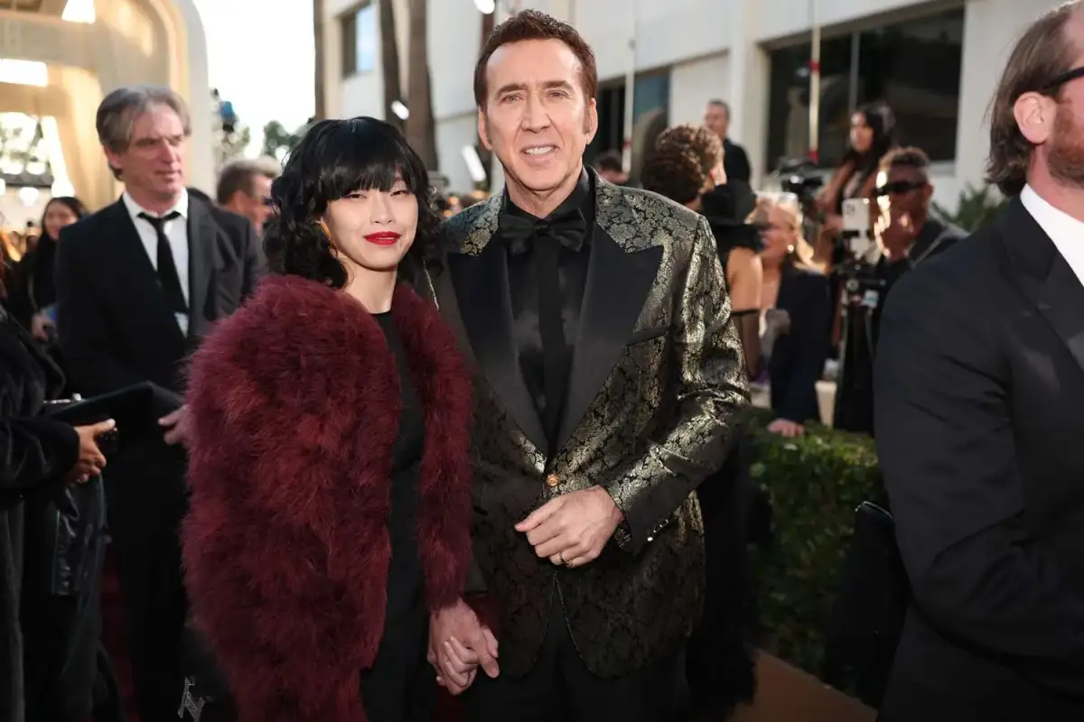 Nicolas Cage, 62, rocks fresh dye job as he clings to much-younger wife Riko Shibata, 31, on red carpet at Spider-Noir premiere - 3
