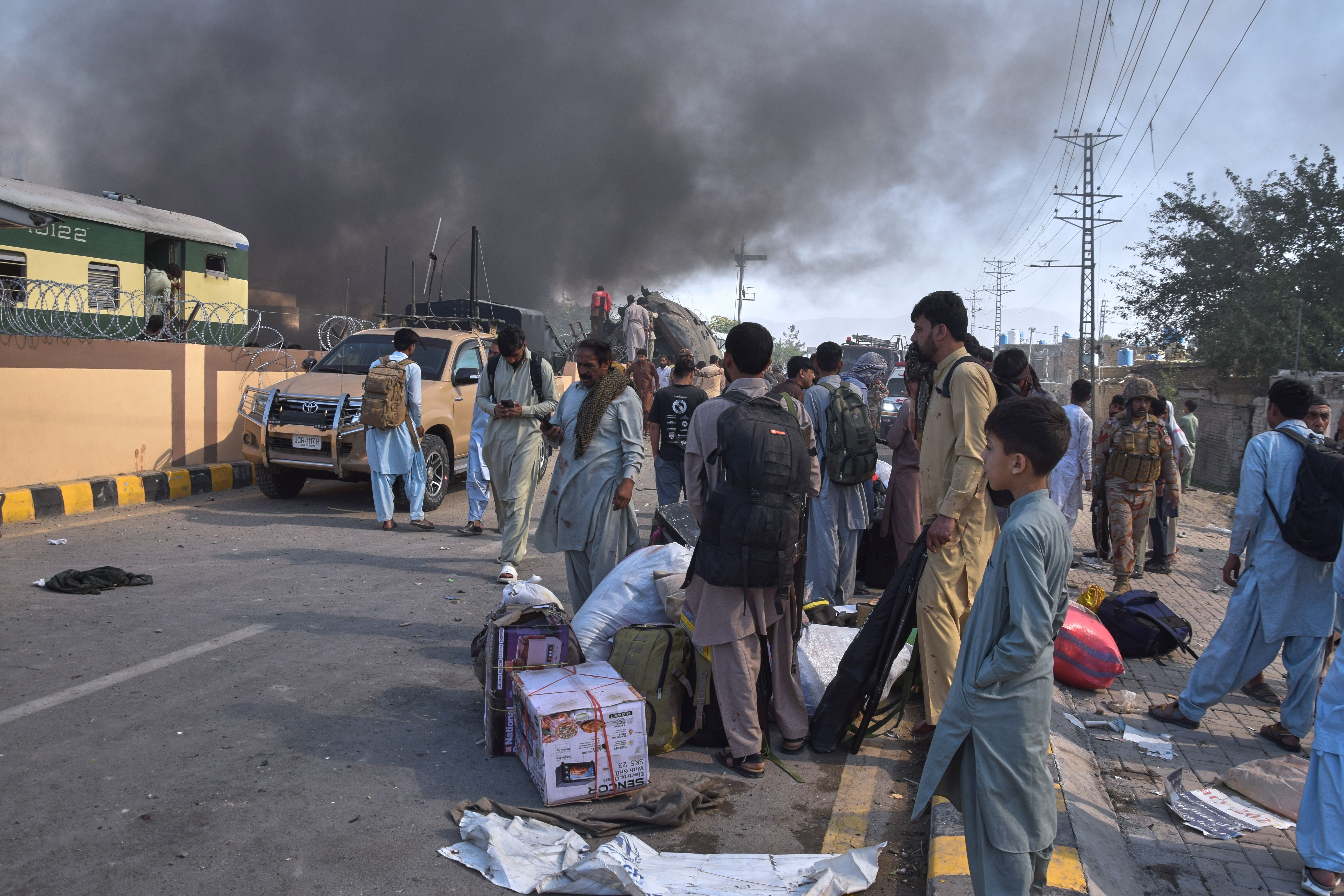 A powerful bomb has exploded near a railway track in southwest Pakistan - AP News - 1