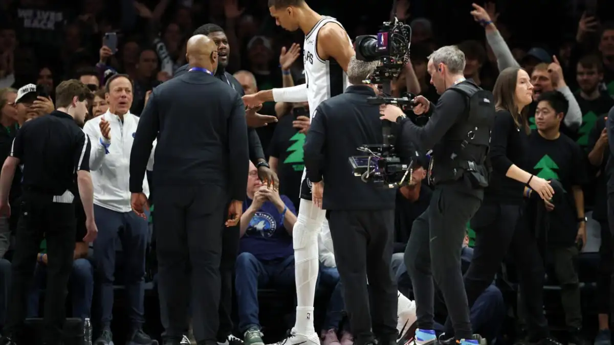 Wembanyama hits back after elbow ejection to star as Spurs move to finals brink - 4