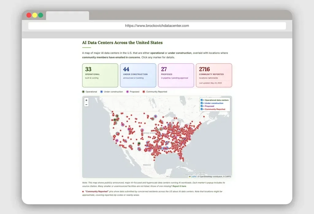 As AI Expands, Erin Brockovich Taps Communities to Map Data Center Concerns - 4