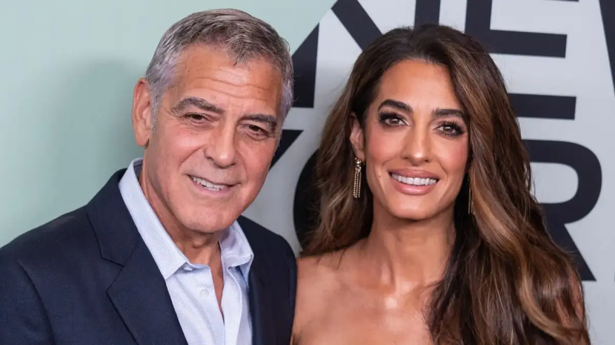 Amal Clooney Goes Glam in Gold Gown for Red Carpet Date Night with Husband George Clooney - 3